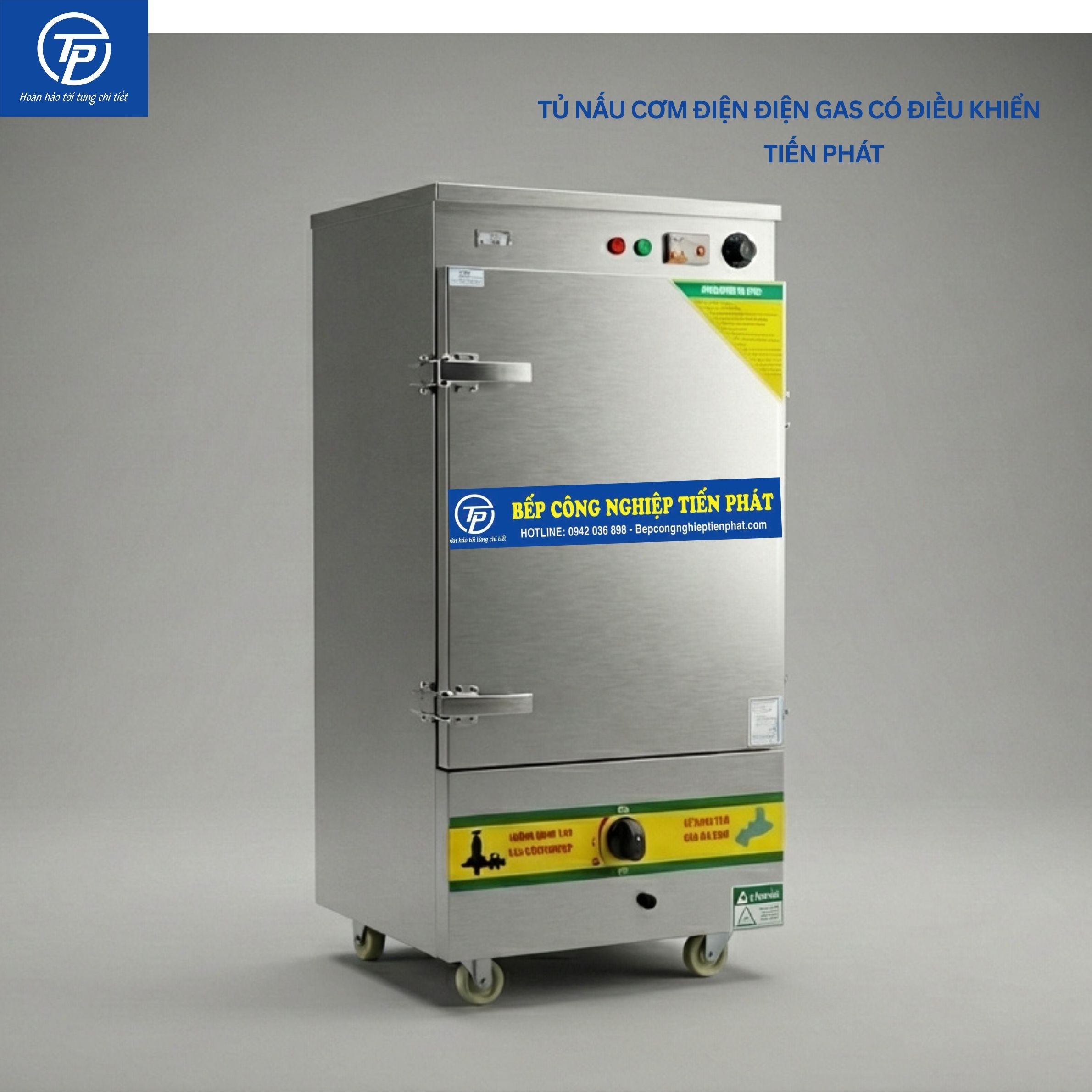 Tủ Nấu Cơm Điện Gas Có Điều Khiển 6 Khay